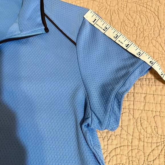 IZOD  perform Women's blue short sleeve golf shirt size M - Picture 7 of 11